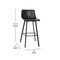 Flash Furniture 30" Black LeatherSoft Barstools, PK 2 CH-212069-30-BK-GG - alternate 5
